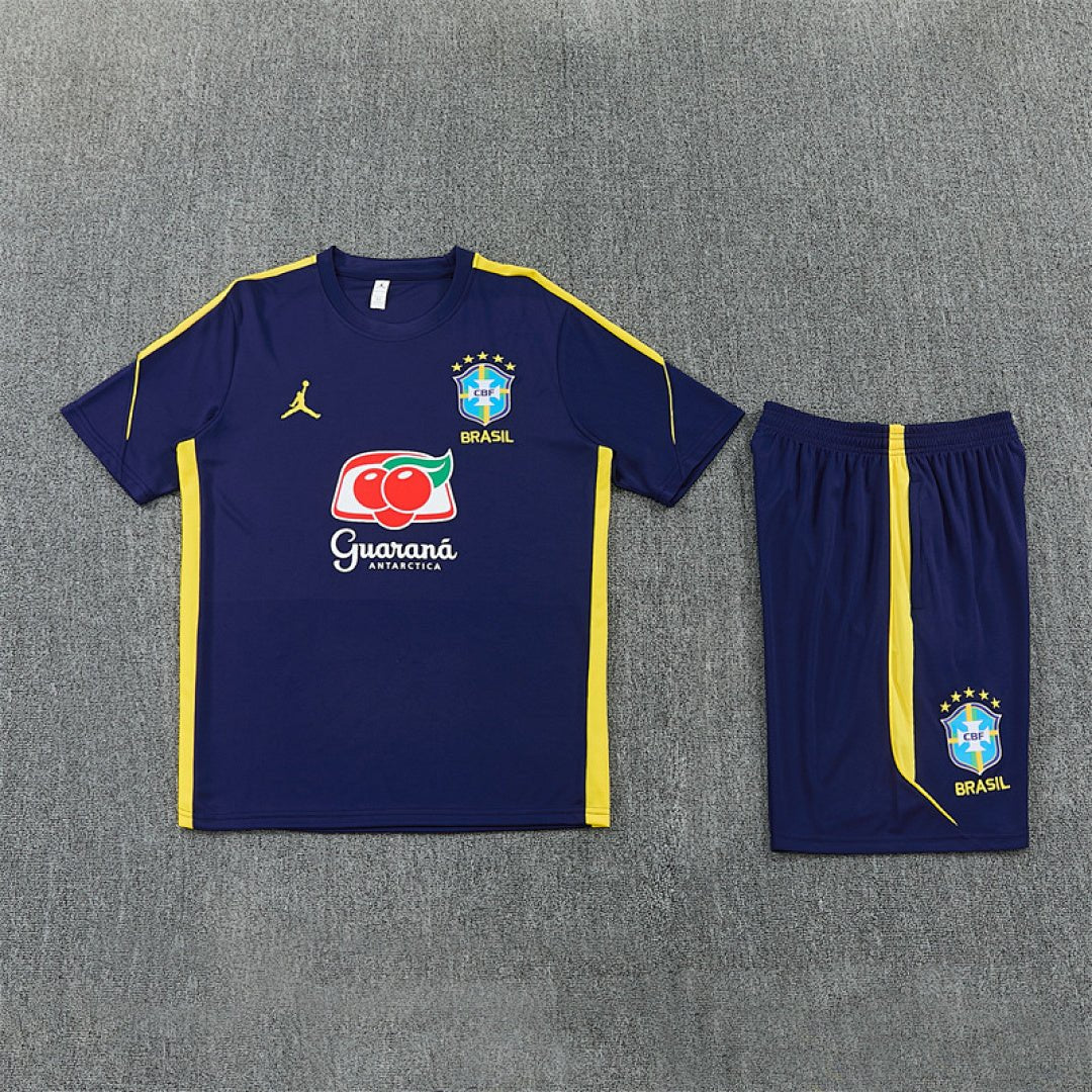 Brasilien Trainingsset 26/27 Trikot und Shorts Marineblau
