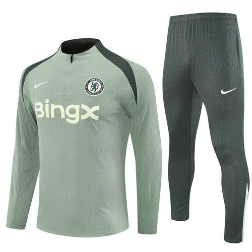 Chelsea Trainingsanzug 25/26 Herren Jacke und Hose Hellgrau