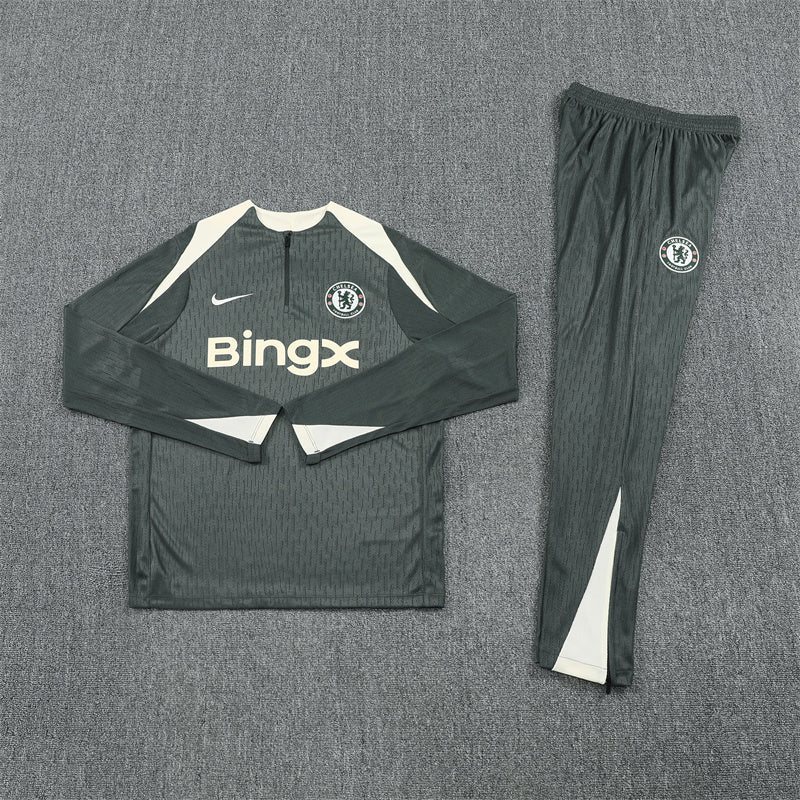 Chelsea Trainingsanzug 25/26 Herren Jacke und Hose Grau