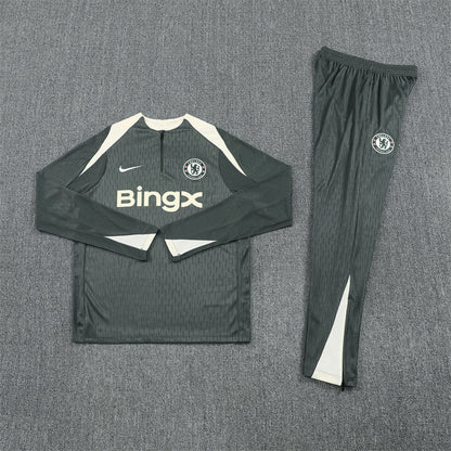 Chelsea Trainingsanzug 25/26 Herren Jacke und Hose Grau