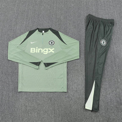 Chelsea Trainingsanzug 25/26 Herren Jacke und Hose Hellgrau