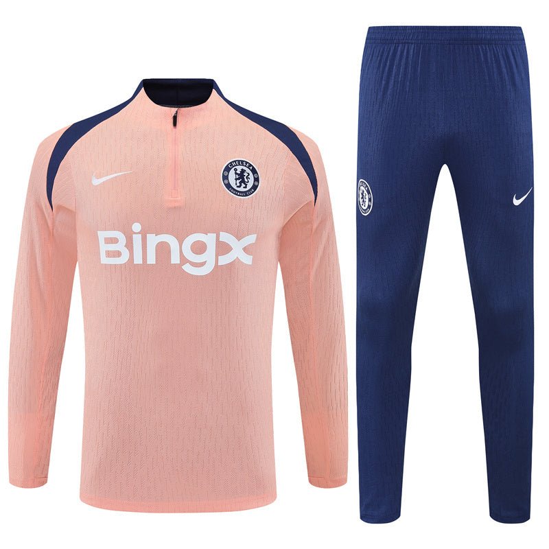 Chelsea Trainingsanzug 25/26 Herren Jacke Salm und Hose Blau