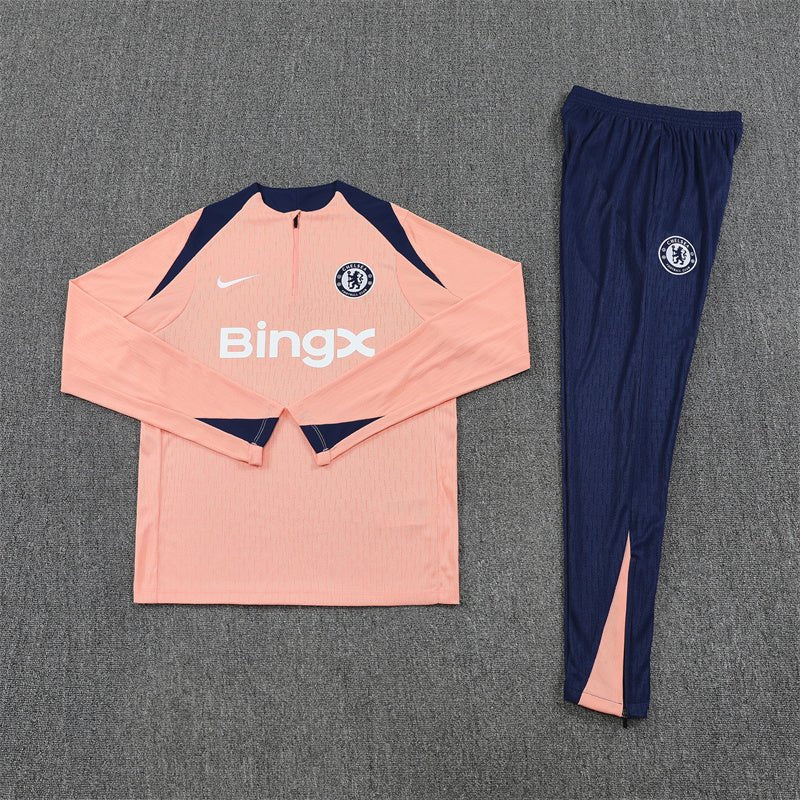 Chelsea Trainingsanzug 25/26 Herren Jacke Salm und Hose Blau