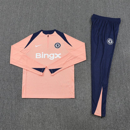 Chelsea Trainingsanzug 25/26 Herren Jacke Salm und Hose Blau