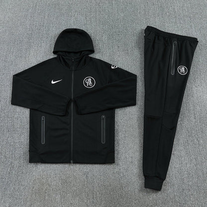Chelsea Trainingsanzug 2025/26 Jacke und Hose Herren Schwarz