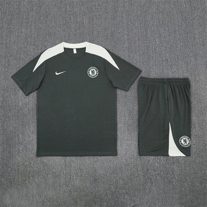 Chelsea Trainingsset 25/26 Trikot und Shorts Schwarz