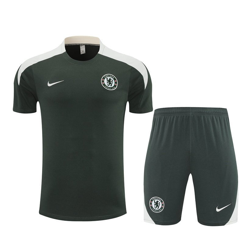 Chelsea Trainingsset 25/26 Trikot und Shorts Schwarz