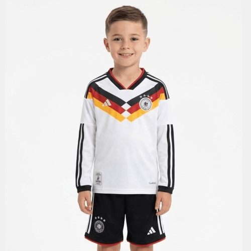 Kinder-set Deutschland Langarm Heimtrikot 26/27 Trikot und Shorts