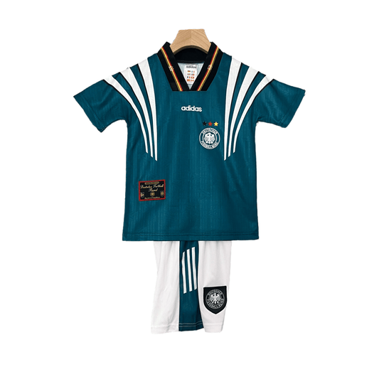 Deutschland Kinder-Set Auswärtstrikot 1996 Trikot und Shorts (Retro)