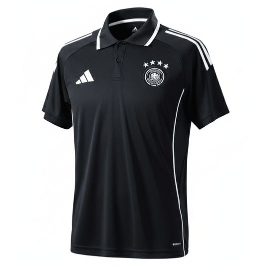 Deutschland Polohemd 2026/27 Herren Fan-Version Schwarz