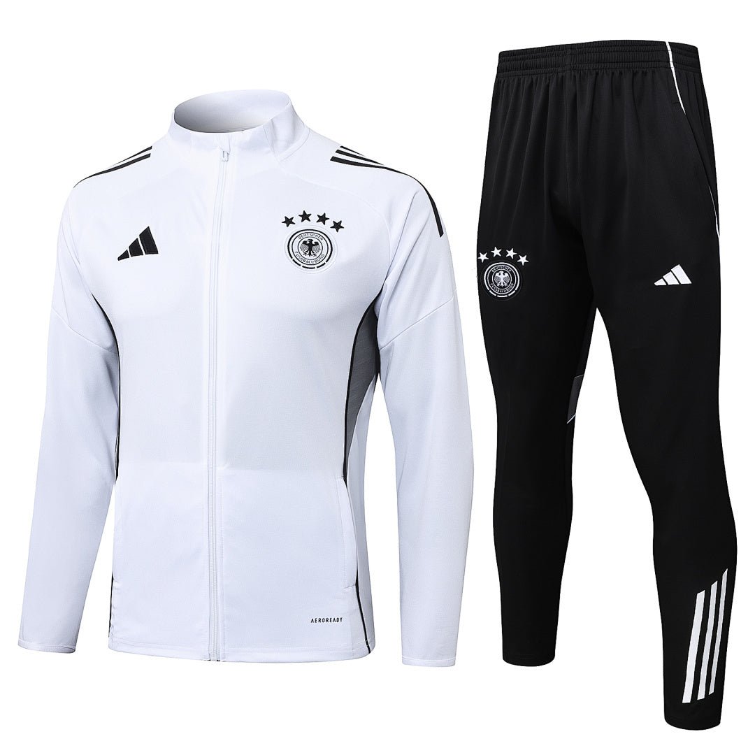 Deutschland Trainingsanzug 2025/2026 Jacke Weiß und Hose Schwarz