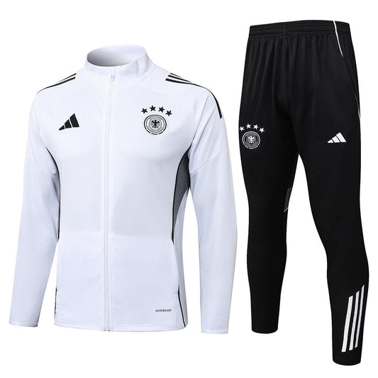 Deutschland Trainingsanzug 2025/2026 Jacke Weiß und Hose Schwarz