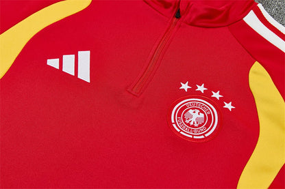 Deutschland Trainingsanzug 26/27 Herren Jacke Rot und Hose Schwarz