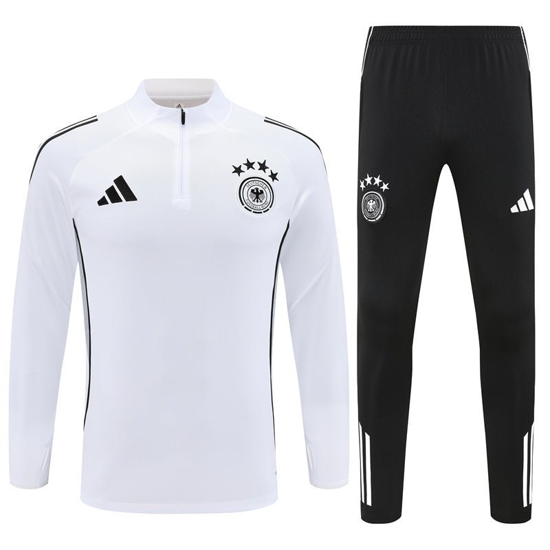 Deutschland Trainingsanzug 25/26 Jacke Weiß und Hose Schwarz