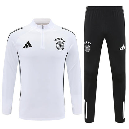 Deutschland Trainingsanzug 25/26 Jacke Weiß und Hose Schwarz