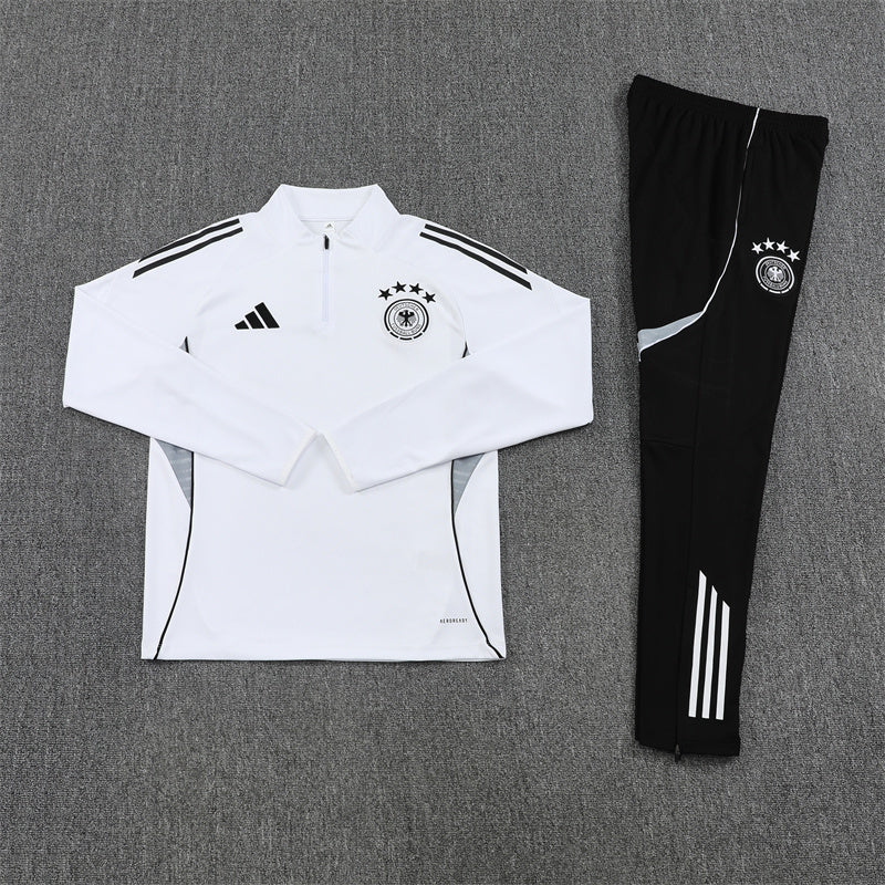 Deutschland Trainingsanzug 25/26 Jacke Weiß und Hose Schwarz