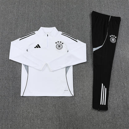 Deutschland Trainingsanzug 25/26 Jacke Weiß und Hose Schwarz