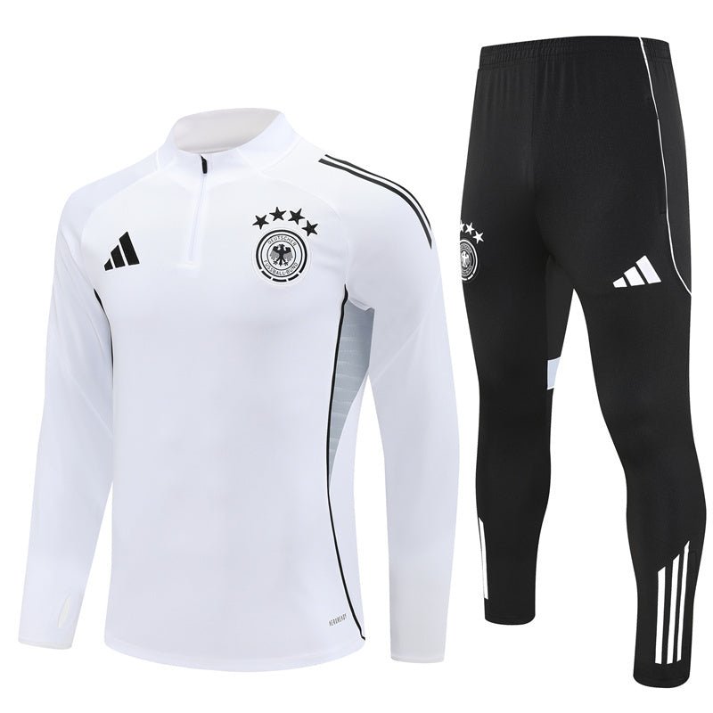 Deutschland Trainingsanzug 25/26 Jacke Weiß und Hose Schwarz