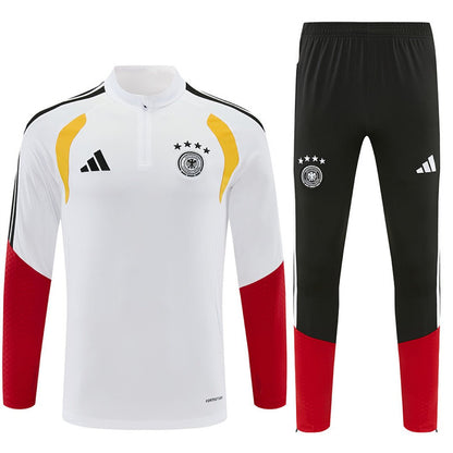 Deutschland Trainingsanzug 26/27 Herren Jacke Weiß und Hose Schwarz