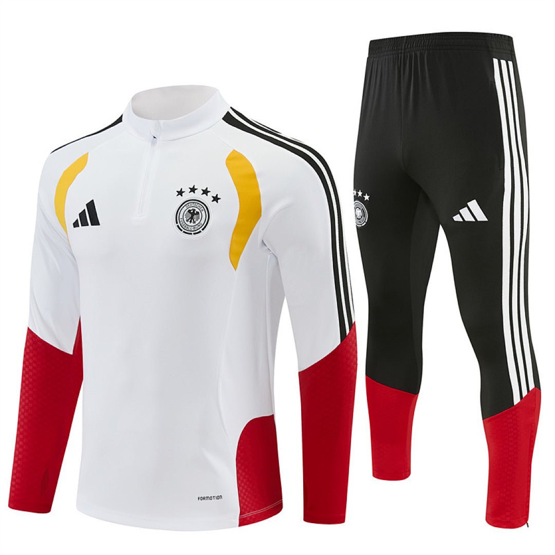 Deutschland Trainingsanzug 26/27 Herren Jacke Weiß und Hose Schwarz