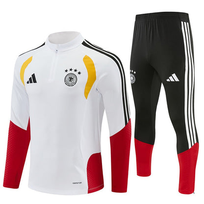 Deutschland Trainingsanzug 26/27 Herren Jacke Weiß und Hose Schwarz