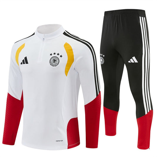 Deutschland Trainingsanzug 26/27 Herren Jacke Weiß und Hose Schwarz
