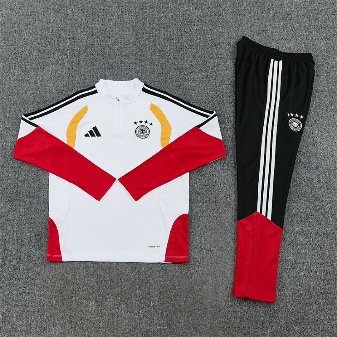 Deutschland Trainingsanzug 26/27 Herren Jacke Weiß und Hose Schwarz