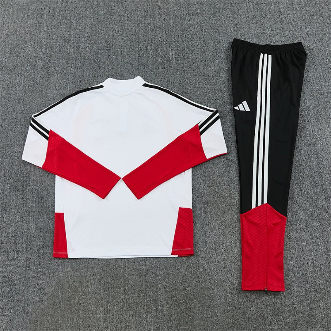 Deutschland Trainingsanzug 26/27 Herren Jacke Weiß und Hose Schwarz