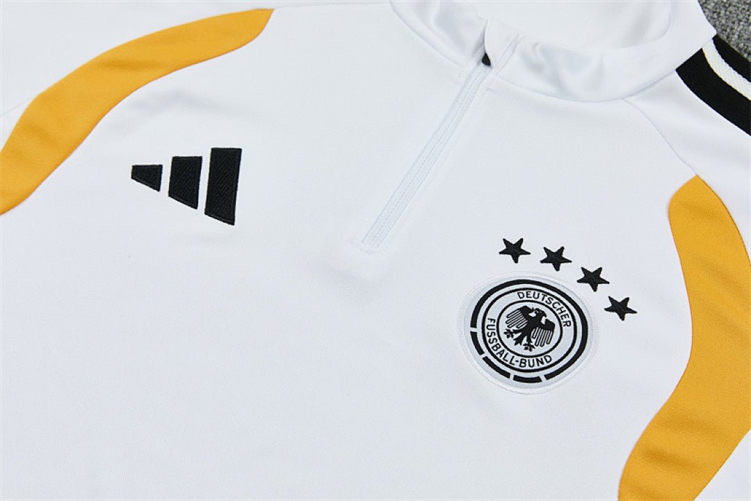 Deutschland Trainingsanzug 26/27 Herren Jacke Weiß und Hose Schwarz