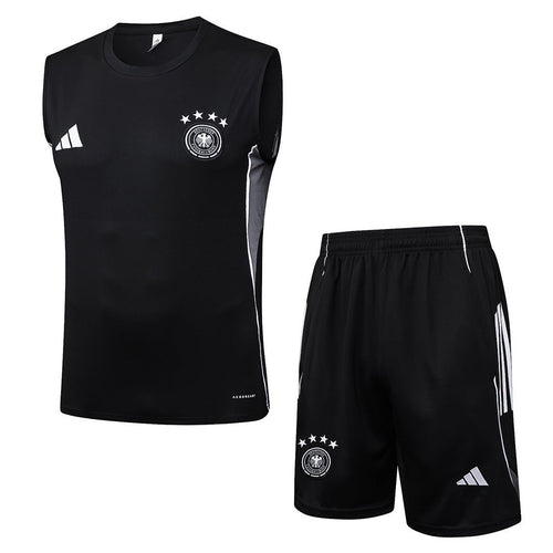 Deutschland Trainingsset 2025/26 Tanktop und Shorts Schwarz