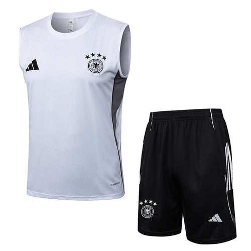 Deutschland Trainingsset 25/26 Tanktop Weiß und Shorts Schwarz