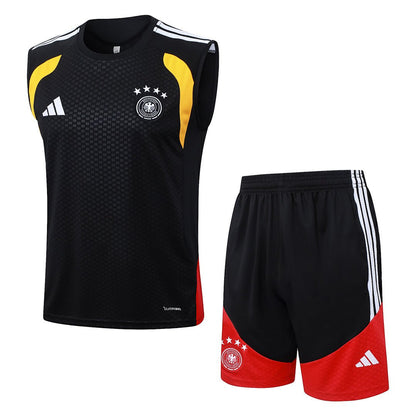 Deutschland Trainingsset 26/27 Tanktop und Shorts Schwarz
