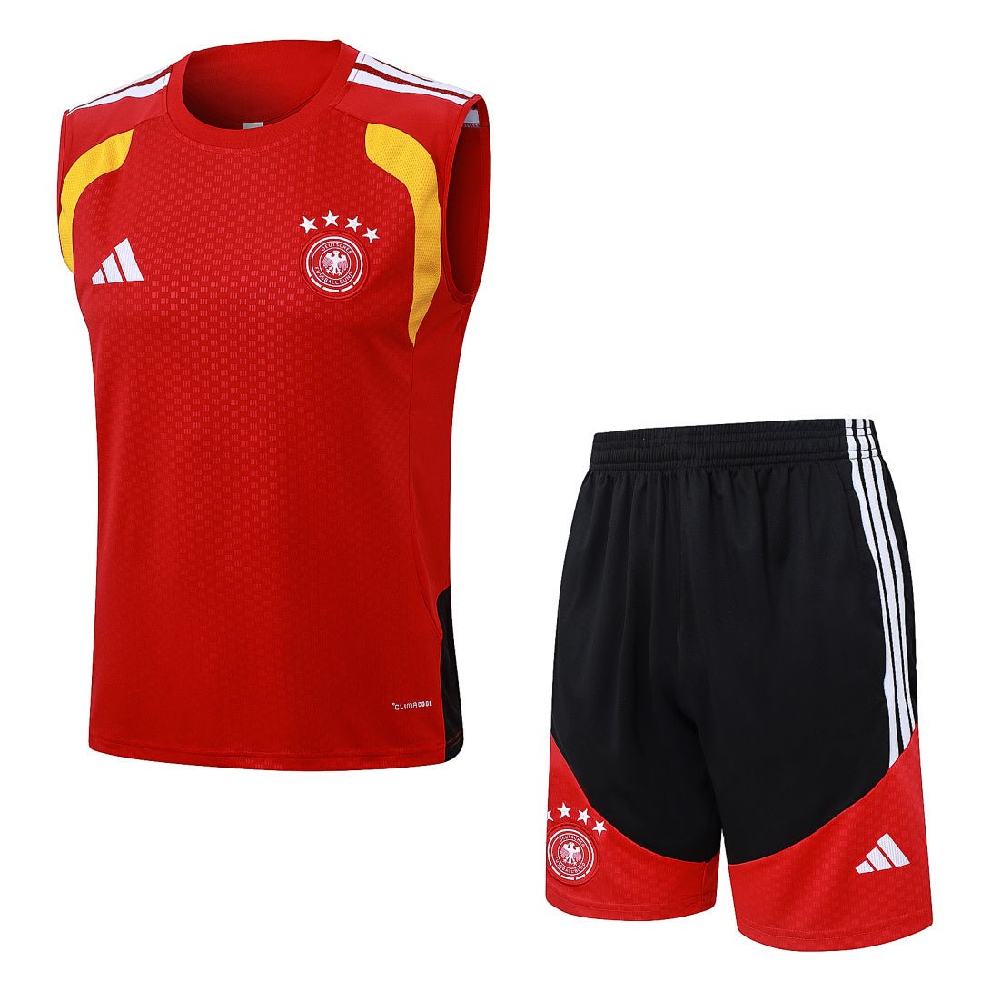 Deutschland Trainingsset 26/27 Tanktop Rot und Shorts Schwarz