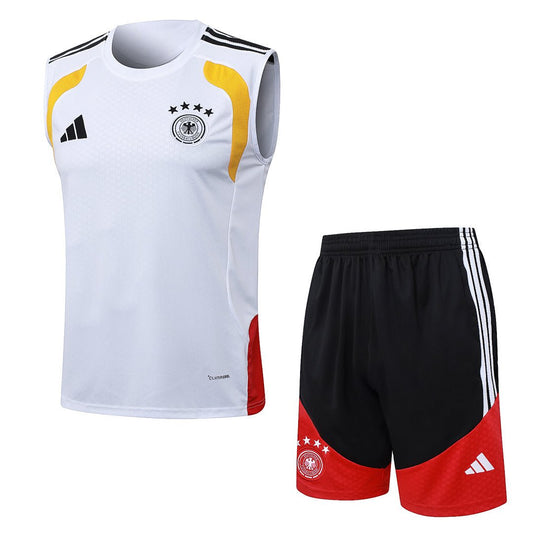 Deutschland Trainingsset 26/27 Tanktop Weiß und Shorts Schwarz
