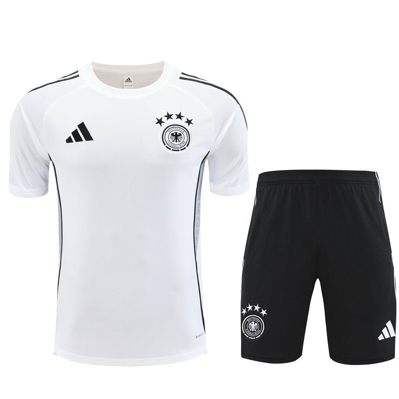 Deutschland Trainingsset 25/26 Trikot Weiß und Shorts Schwarz