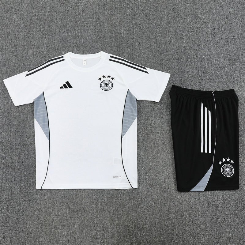 Deutschland Trainingsset 25/26 Trikot Weiß und Shorts Schwarz