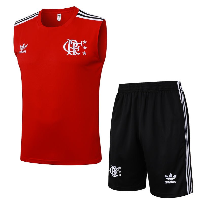 Flamengo Trainingsset 25/26 Tanktop Rot und Shorts Schwarz