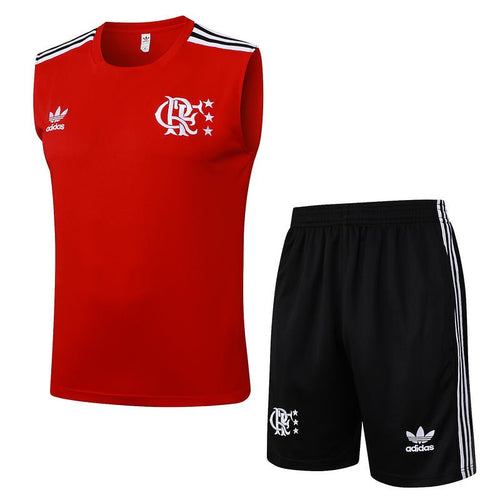 Flamengo Trainingsset 25/26 Tanktop Rot und Shorts Schwarz