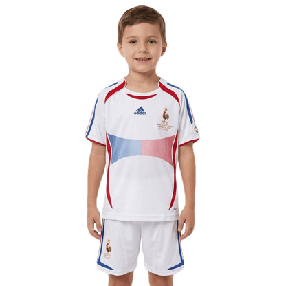 Frankreich Kinder-Set Heimtrikot 2006 Trikot und Shorts (Retro)