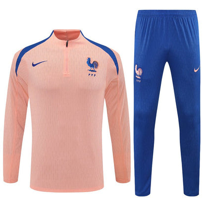 Frankreich Trainingsanzug 25/26 Herren Jacke Salm und Hose Blau