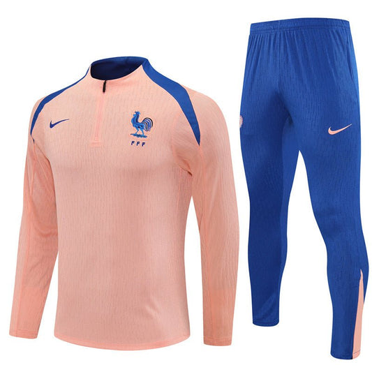 Frankreich Trainingsanzug 25/26 Herren Jacke Salm und Hose Blau