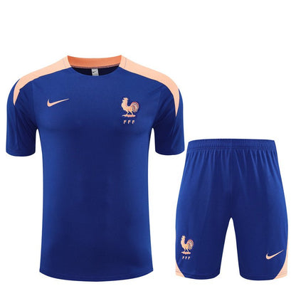 Frankreich Trainingsset 25/26 Trikot und Shorts Blau