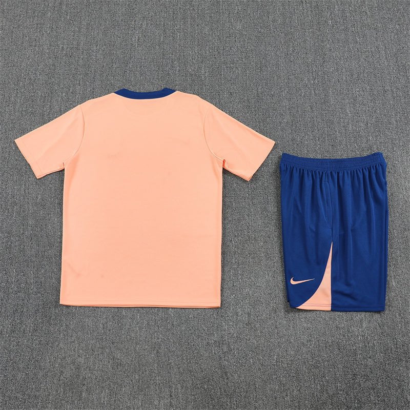 Frankreich Trainingsset 25/26 Trikot Salm und Shorts Blau