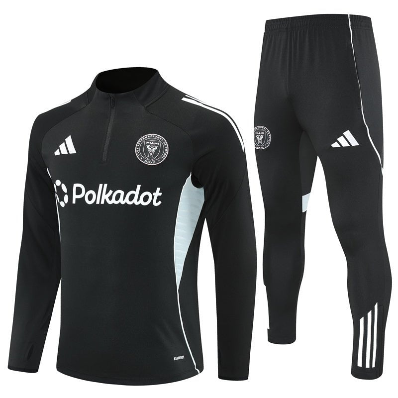 Inter Miami Trainingsanzug 25/26 Herren Jacke und Hose Schwarz