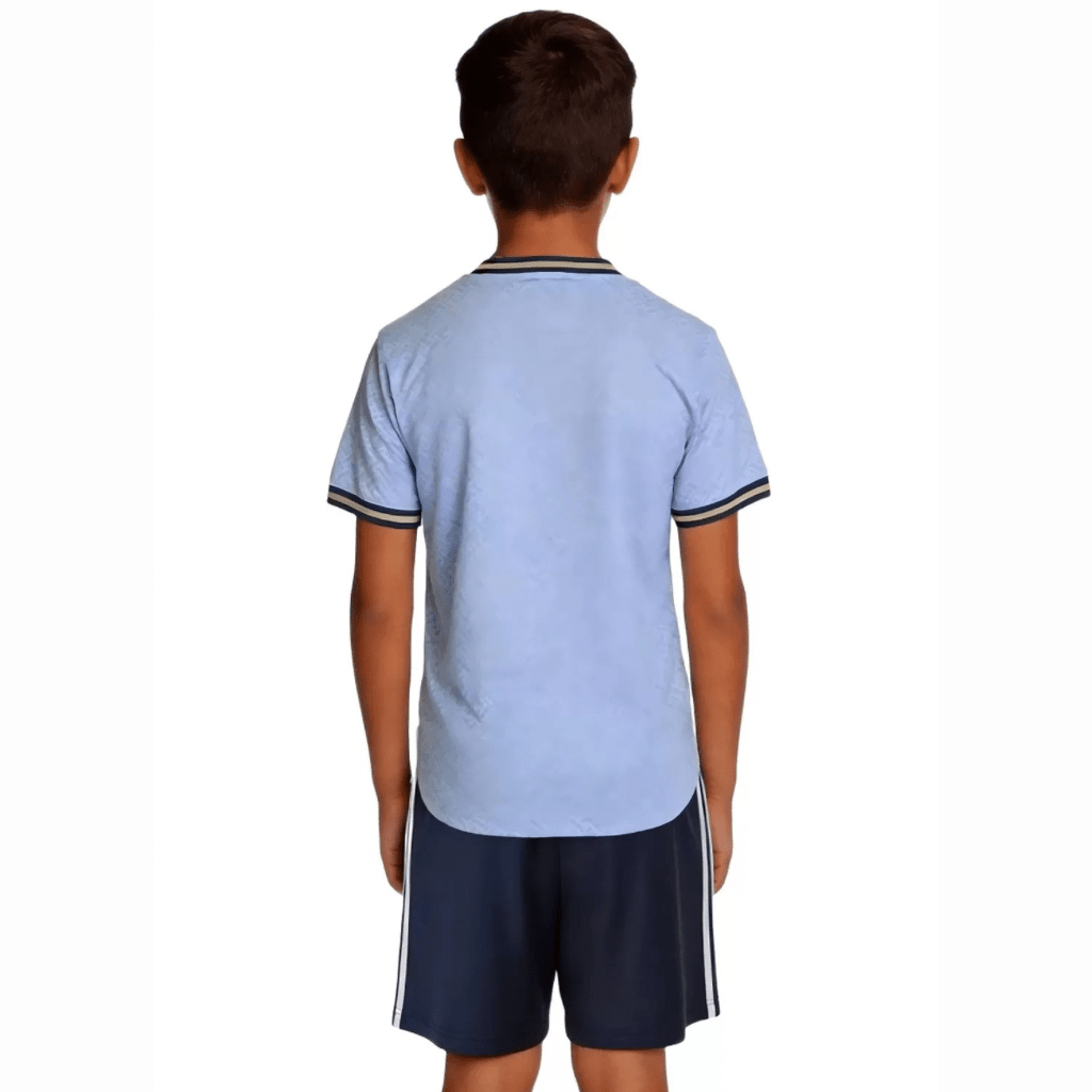 Italien Kinder-Set Auswärtstrikot 25/26 Weiß und Blau