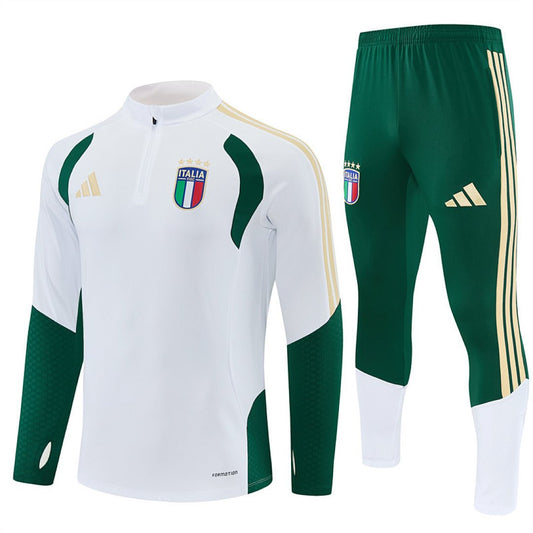 Italien Trainingsanzug 26/27 Herren Jacke Weiß und Hose Grün