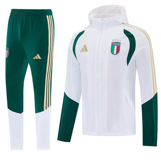 Italien Trainingsanzug 26/27 Jacke Weiß und Hose Grün Herren