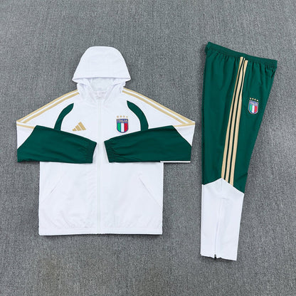 Italien Trainingsanzug 26/27 Jacke Weiß und Hose Grün Herren