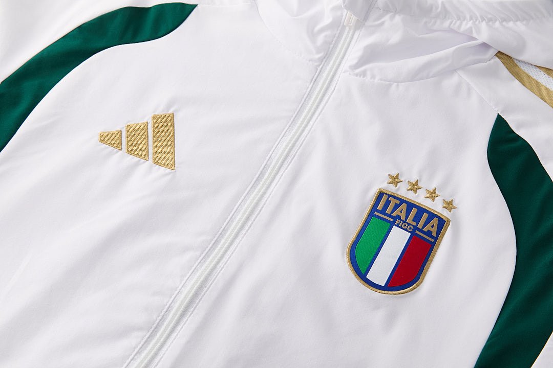 Italien Trainingsanzug 26/27 Jacke Weiß und Hose Grün Herren