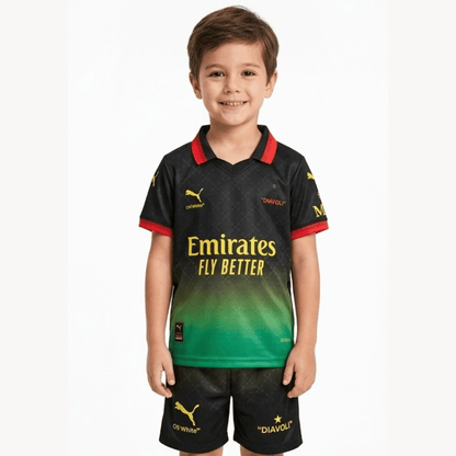 Kinder-Set AC Milan x Off-White 25/26 Trikot und Shorts